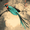 Blue Quetzal Bird Diamond Painting