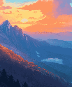 Blue Ridge Sunset Diamond Painting