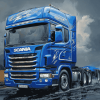 Blue Scania Truck Diamond Painting