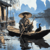 Boat Journey in Guilin Diamond Painting