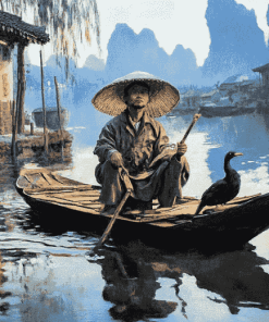 Boat Journey in Guilin Diamond Painting