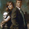 Bones Characters Booth and Brennan Diamond Painting