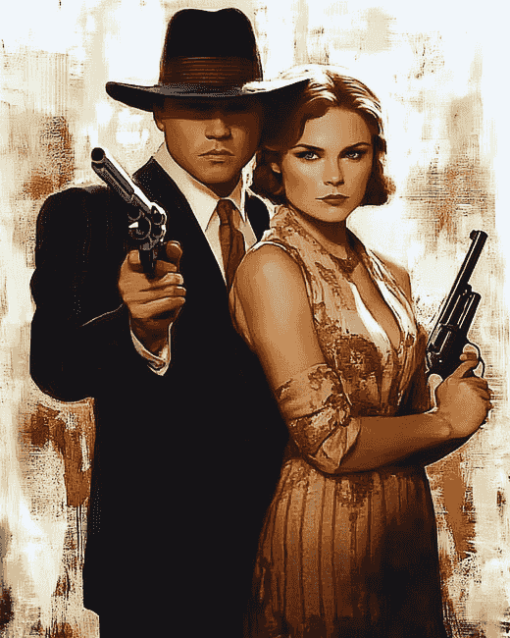 Bonnie And Clyde Film Diamond Painting