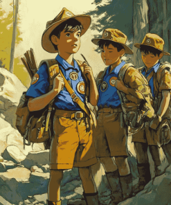 Boy Scouts Cartoon Adventure Diamond Painting