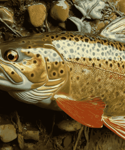 Brown Trout Fish Close-Up Diamond Painting