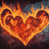 Burning Heart Animation Diamond Painting