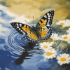 Butterfly Water Scene Diamond Painting