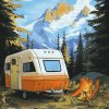 Cartoon Campers Adventure Diamond Painting