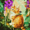 Cat and Hummingbird Diamond Painting