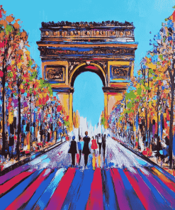 Champs Elysees Colorful Street Diamond Painting