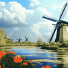 Charming Dutch Windmills Diamond Painting