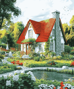 Charming Summer Cottage Diamond Painting