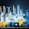 Chemistry Bottles Study Diamond Painting