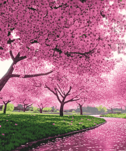 Cherry Blossom Japan Diamond Painting