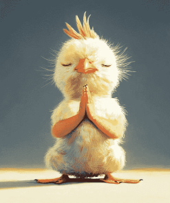 Chick Cartoon Yoga Diamond Painting