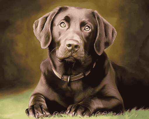 Chocolate Labrador Puppy Diamond Painting