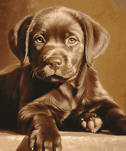 Chocolate Labrador Puppy Diamond Painting