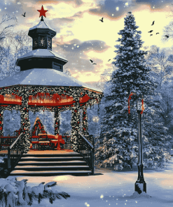 Christmas Gazebo Cartoon Diamond Painting