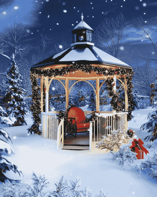 Christmas Gazebo Showcase Diamond Painting