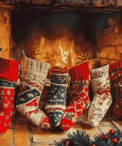 Christmas Stockings Holiday Diamond Painting