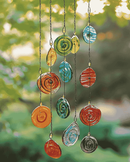 Circle Glass Wind Chimes Diamond Painting