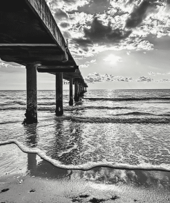 Clearwater Beach Black And White Diamond Painting