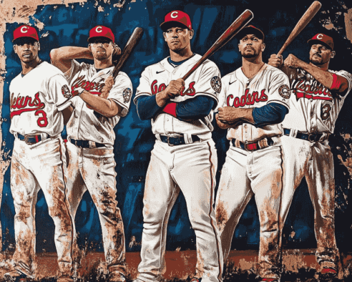 Cleveland Indians Baseball Team Diamond Painting