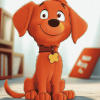 Clifford Red Puppy Diamond Painting