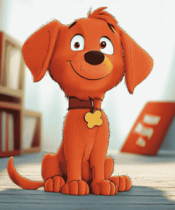 Clifford Red Puppy Diamond Painting