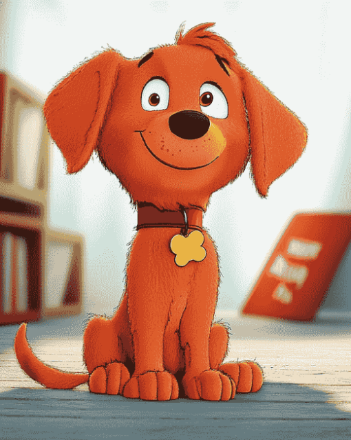 Clifford Red Puppy Diamond Painting