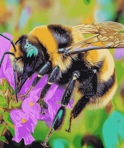 Close Up Bumblebee Insect Diamond Painting