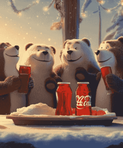 Coca Cola Bears Cartoon Diamond Painting