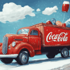 Coca Cola Cartoon Truck Diamond Painting