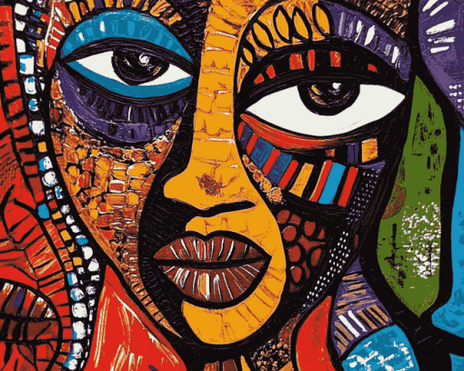 Colorful African Faces Diamond Painting