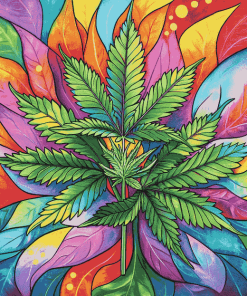 Colorful Cannabis Diamond Painting