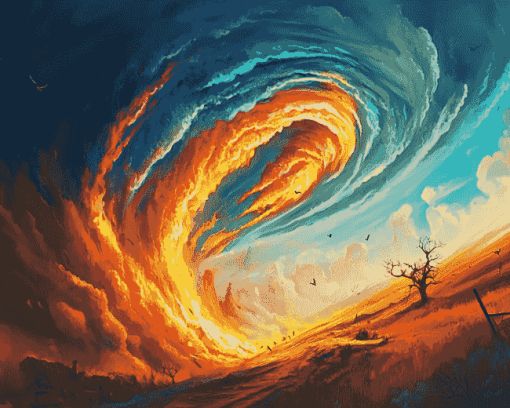 Colorful Cartoon Tornado Diamond Painting