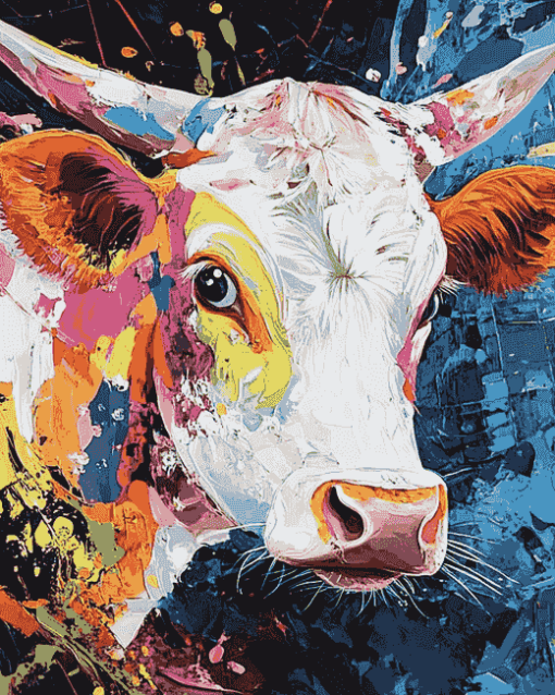 Colorful Cow Animals Diamond Painting