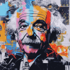 Colorful Einstein Graffiti Diamond Painting