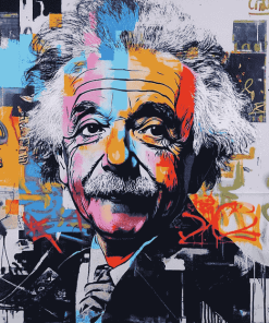 Colorful Einstein Graffiti Diamond Painting