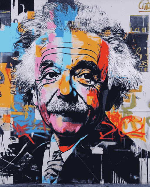 Colorful Einstein Graffiti Diamond Painting