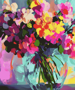 Colorful Floral Blossoms Diamond Painting