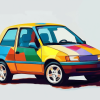 Colorful Golf Car Design Diamond Painting