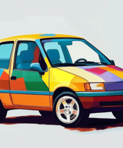 Colorful Golf Car Design Diamond Painting