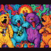 Colorful Grateful Dead Bears Diamond Painting