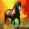 Colorful Horse Animal Art Diamond Painting