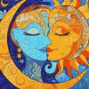 Colorful Moon and Sun Diamond Painting