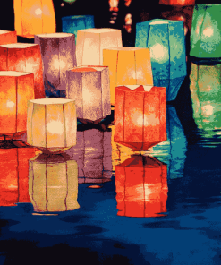 Colorful Paper Lanterns Diamond Painting