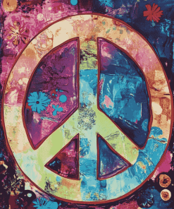 Colorful Peace Symbol Diamond Painting