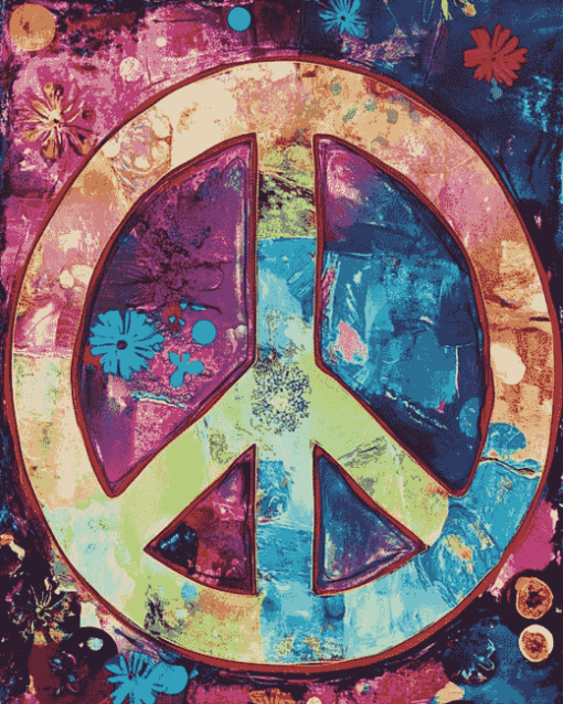 Colorful Peace Symbol Diamond Painting