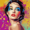 Colorful Pop Art Woman Diamond Painting